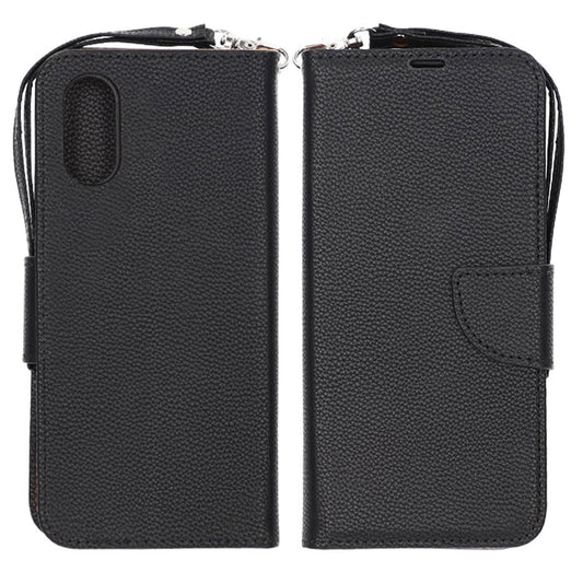 Wallet Case with Stand for Sony Xperia 10 VI - Black and Brown
