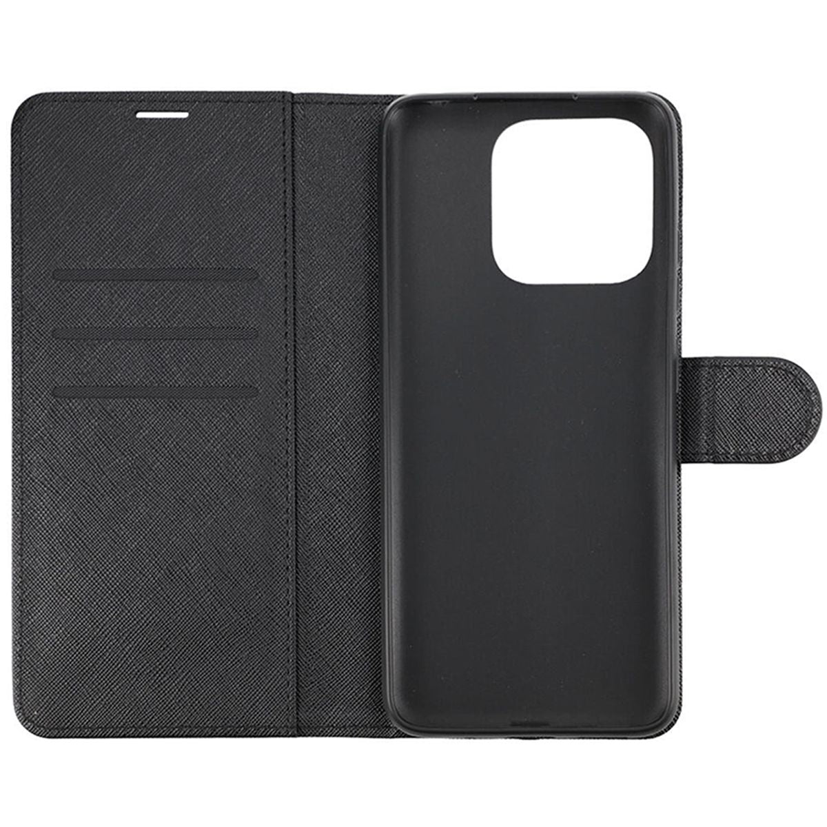 Xiaomi Redmi 12c Plånboksfodral med Stativ - Svart