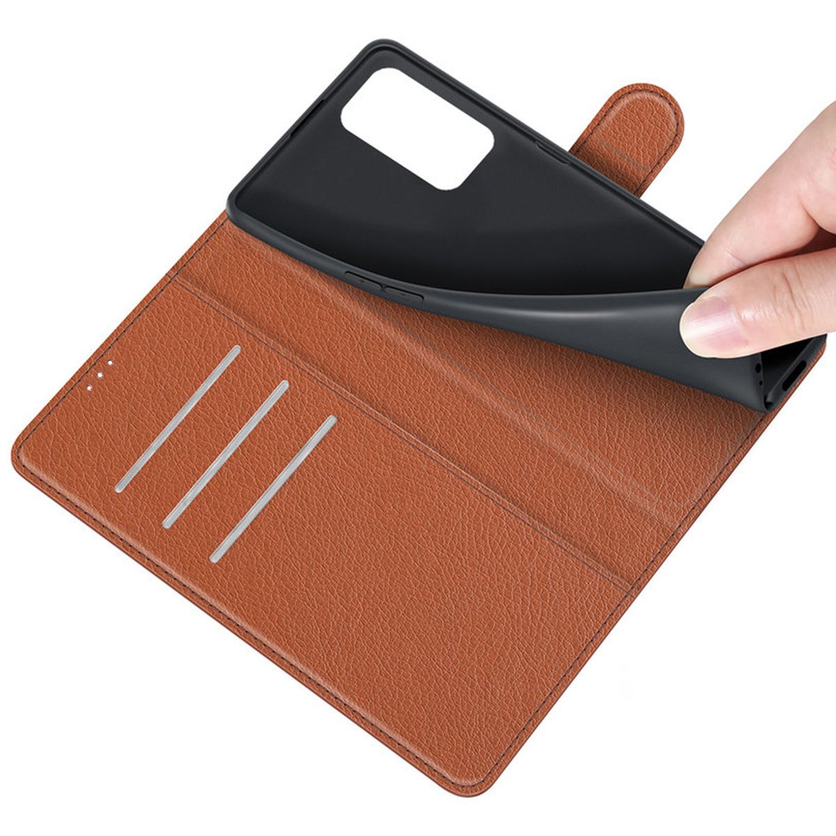 Xiaomi Redmi Note 11 Pro Wallet Case with Stand - Brown