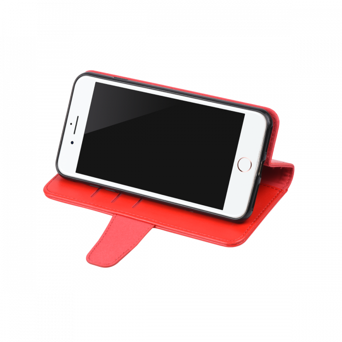iPhone 11 Pro Max Plånboksfodral Stativ med extra Kortfack - Röd