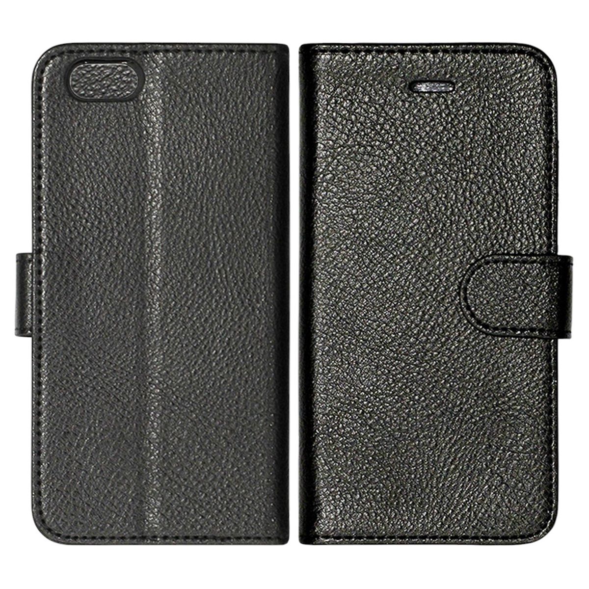 iPhone 6/6S Plånboksfodral Läder med Stativ - Svart