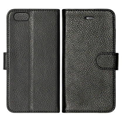 iPhone 6/6S Plånboksfodral Läder med Stativ - Svart