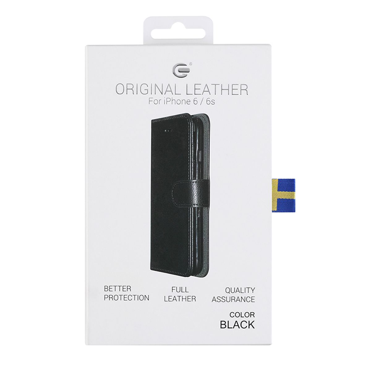 iPhone 6/6S Plånboksfodral Läder med Stativ - Svart