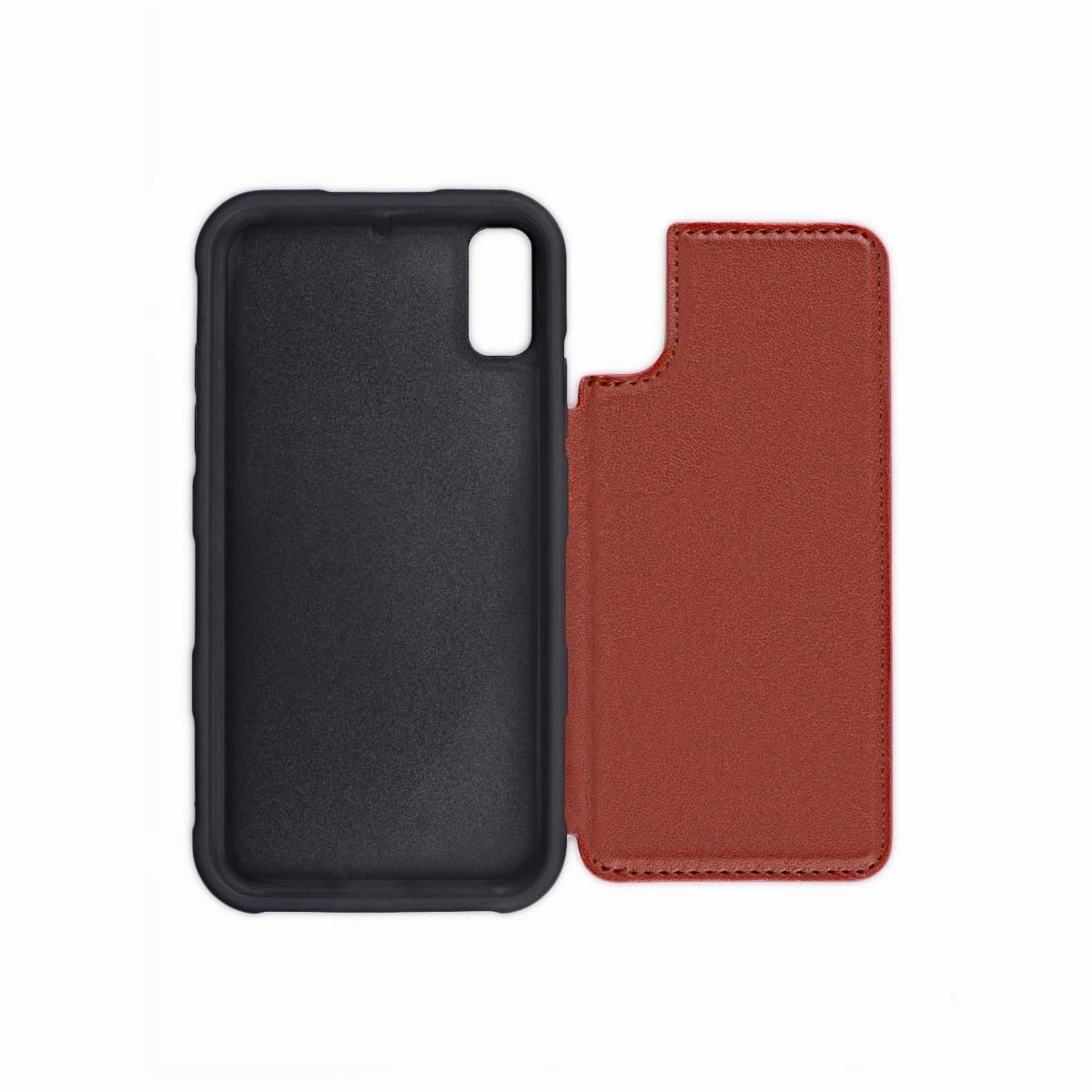 Stöttåligt Skal Kortfack G-SP iPhone XR - Brun