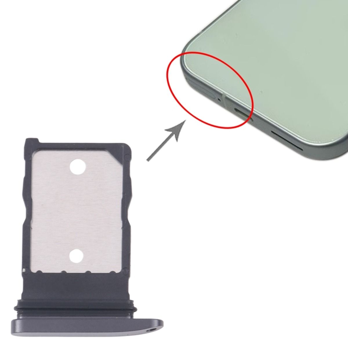 Google Pixel 9 Simkortshållare - Svart