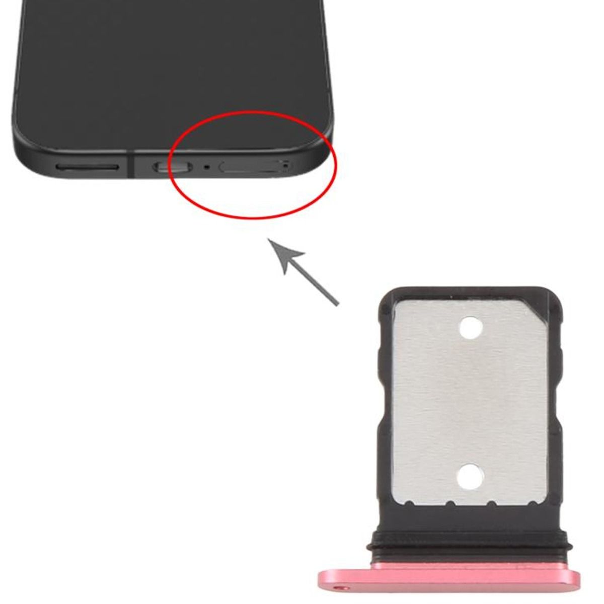 Google Pixel 9a Simkortshållare - Rosa