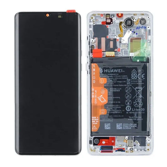 Huawrei P30 Pro Vog:L29 Lcd Display Touchscreen Frame . Battery- crystal Original