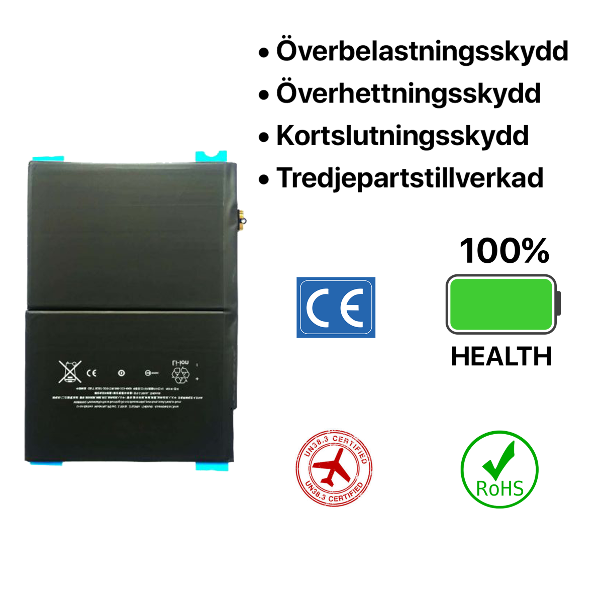 iPad Air 2 Batteri Hög Kvalité