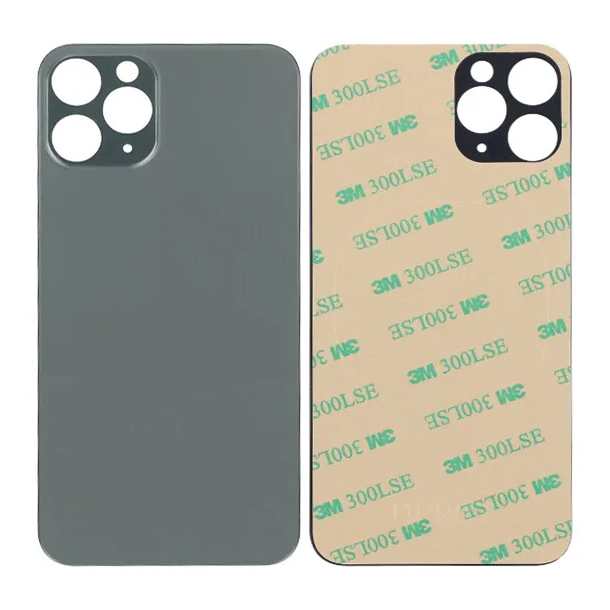 IPhone 11 Pro Back Cover glass Original OEM Green Big Camera Hole Size) with adhesive