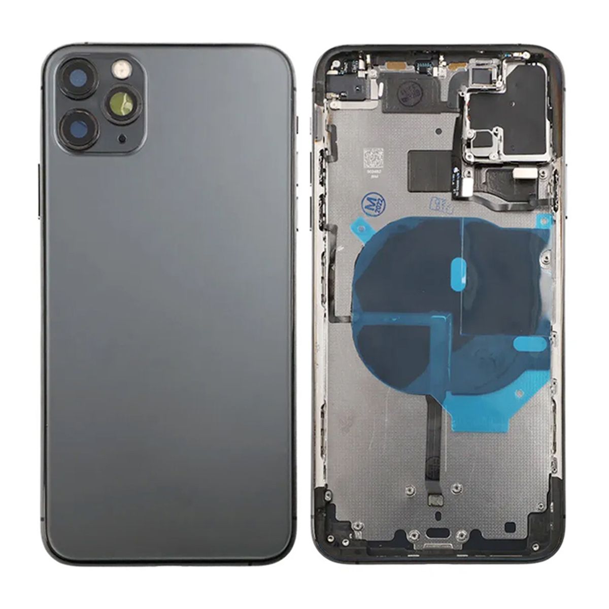 iPhone 11 Pro Max Back Cover Complete OEM Gray With Small Parts