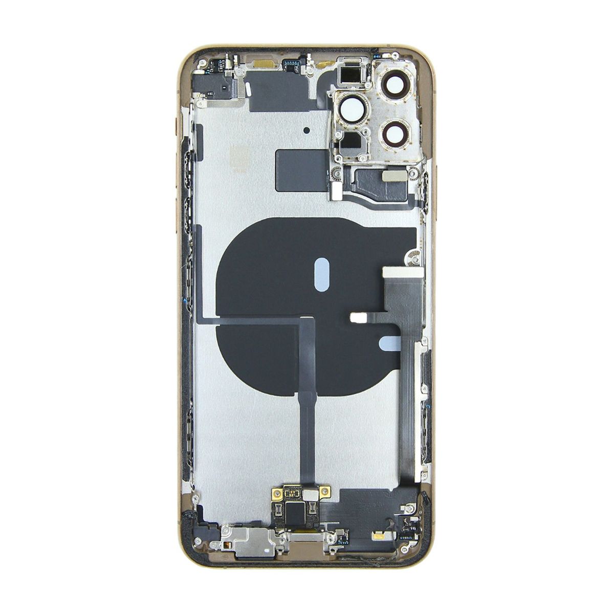 iPhone 11 Pro Max Back Cover with Full Frame - Gold
