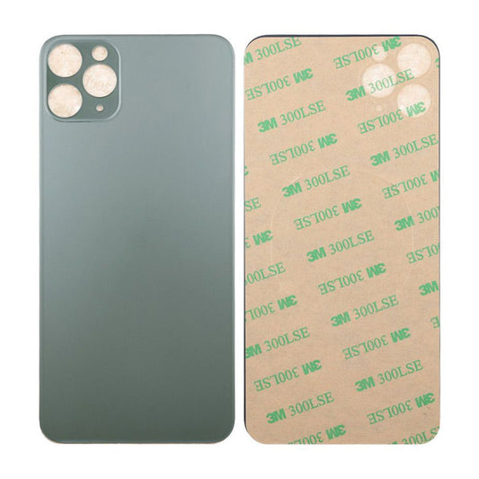 iPhone 11 Pro Max Baksida Glas med Självhäftande tejp - Grön