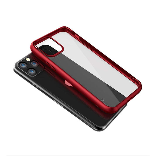 Stöttåligt Mobilskal iPhone 11 Pro Max - Röd/Transparent