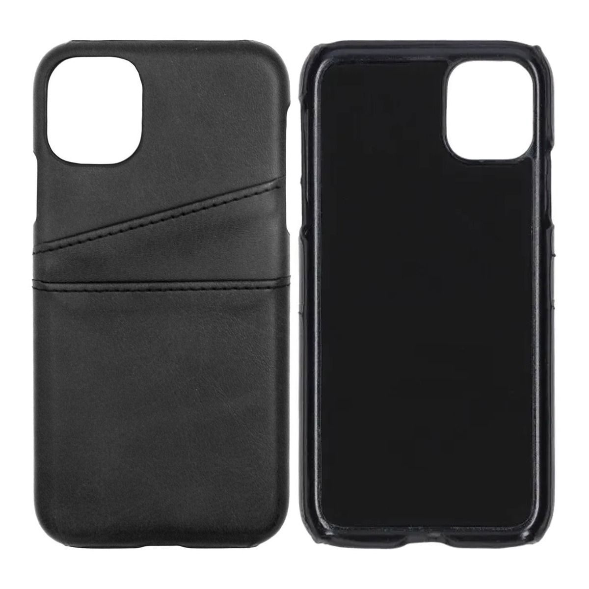 iPhone 11 PU Leather Kickstand Card Pocket Case Black