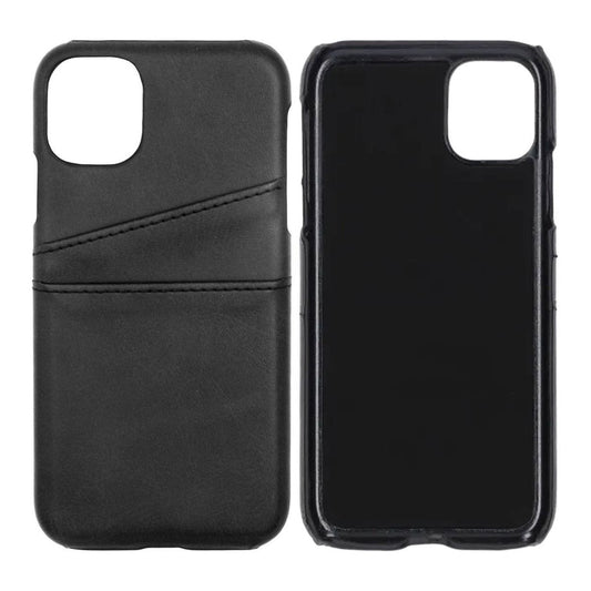 iPhone 11 PU Leather Kickstand Card Pocket Case Black