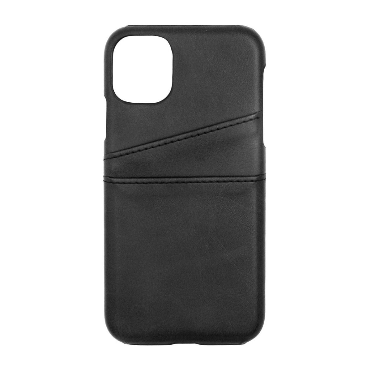 iPhone 11 PU Leather Kickstand Card Pocket Case Black