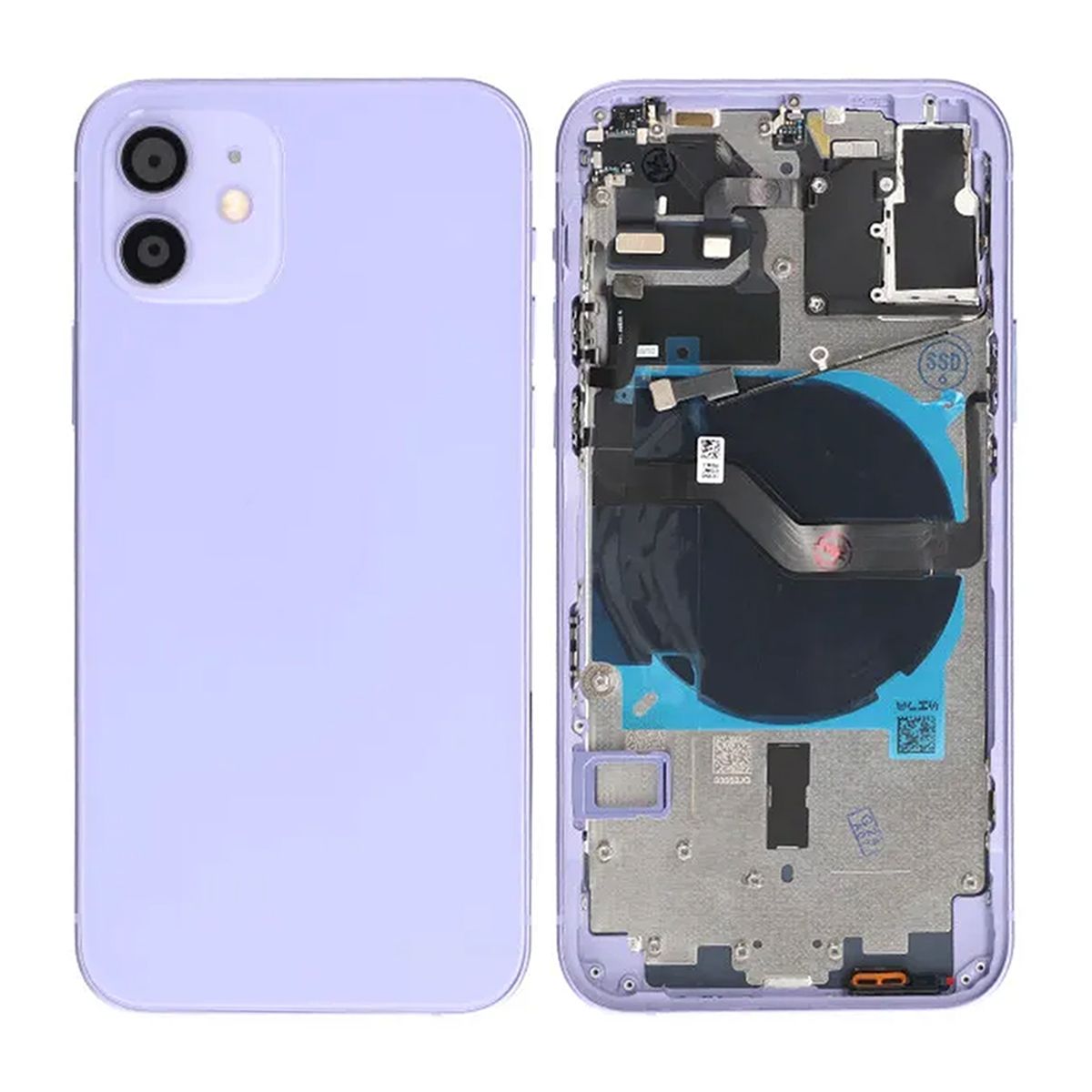 iPhone 12 Baksida med Komplett Ram OEM - Lila
