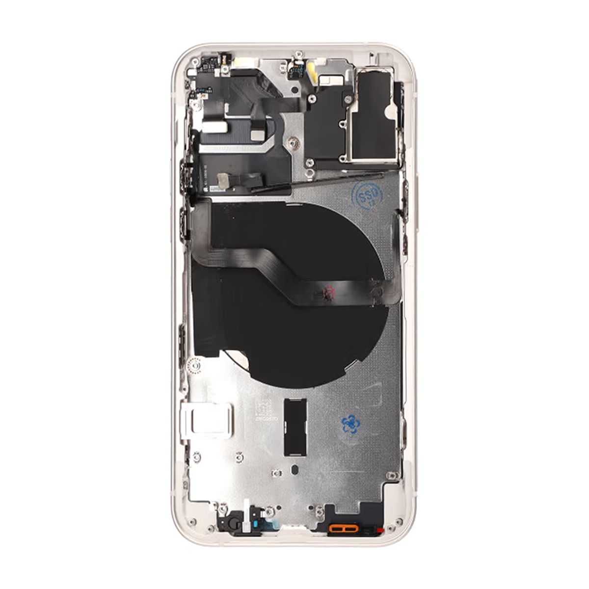 iPhone 12 Baksida med Komplett Ram OEM - Vit