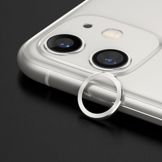 iPhone 12 Lens Protector with Metal Frame - White 2-pack