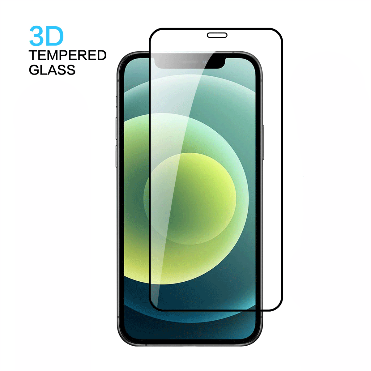 iPhone 12 Mini High aluminum screen printing full screen tempered film(bulk)