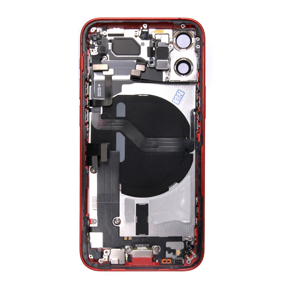 iPhone 12 Mini Baksida med Komplett Ram - Röd