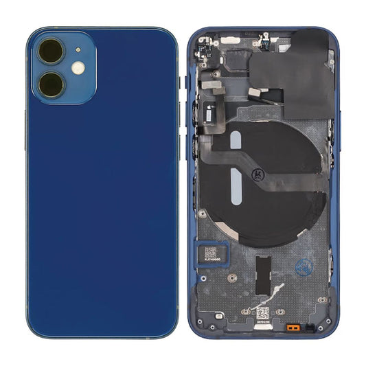 iPhone 12 Mini Baksida Komplett Med Smådelar - Blå