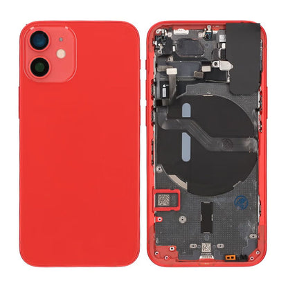 iPhone 12 Mini Baksida Komplett Med Smådelar - Röd