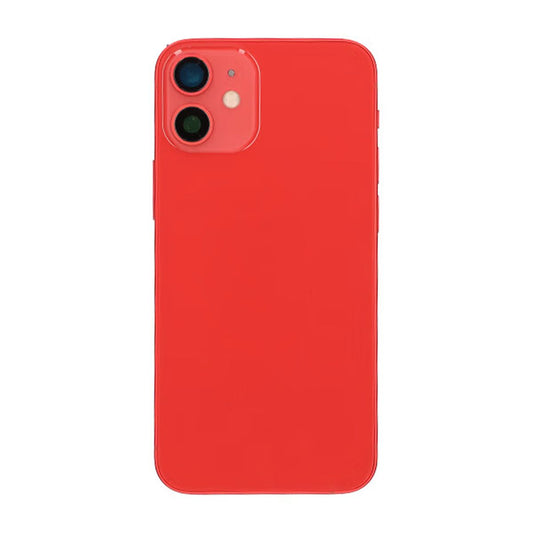 iPhone 12 Mini Baksida Komplett Med Smådelar - Röd