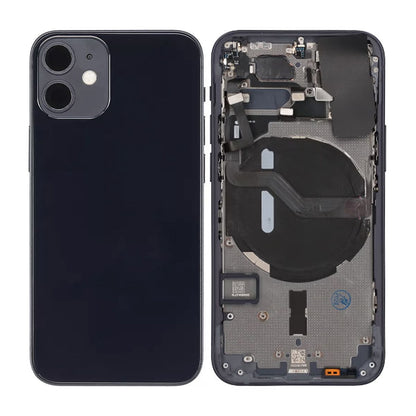 iPhone 12 Mini Baksida Komplett Med Smådelar - Svart