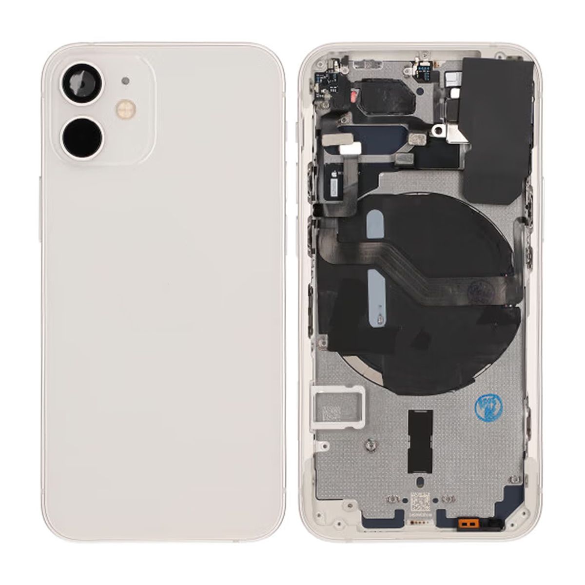 iPhone 12 Mini Baksida Komplett Med Smådelar - Vit