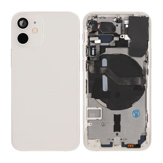 iPhone 12 Mini Baksida Komplett Med Smådelar - Vit