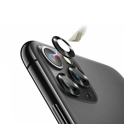 iPhone 12 Mini Lens Protector with Metal Frame - Black 2-pack