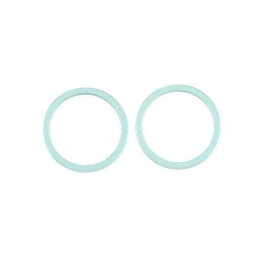 iPhone 12 Mini Linsskydd med Metallram - Grön (2-pack)