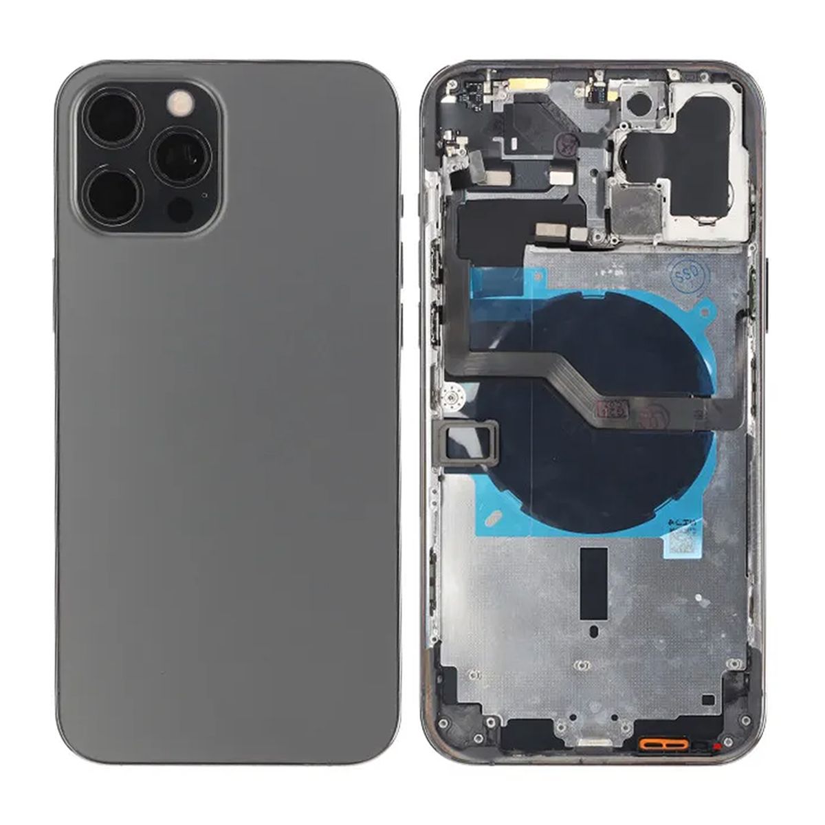 iPhone 12 Pro Max Baksida med Komplett Ram OEM - Grafit
