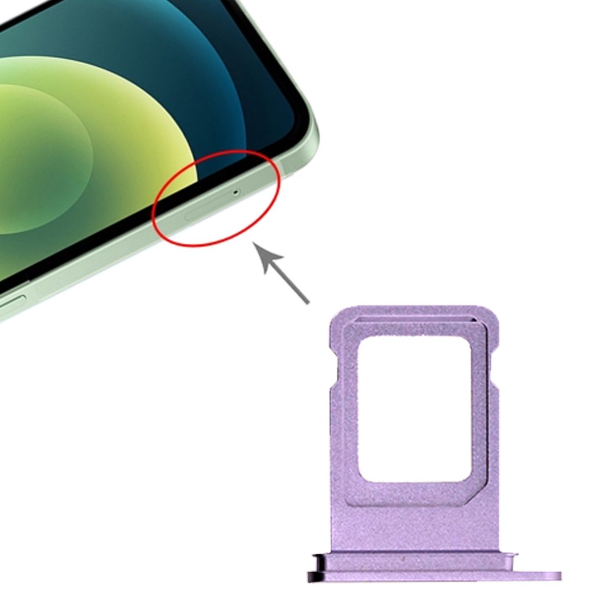 iPhone 12 Sim Card Tray Purple
