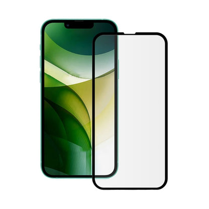 Skärmskydd iPhone 13/13 Pro/14/16e - 3D Härdat Glas Svart Bulk