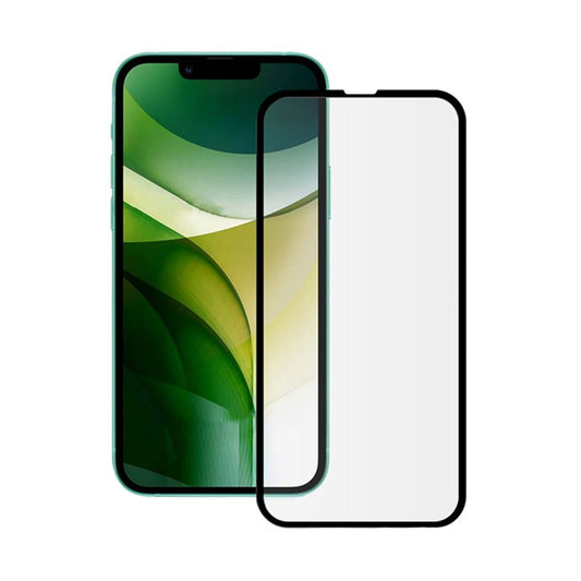Skärmskydd iPhone 13/13 Pro/14/16e - 3D Härdat Glas Svart Bulk