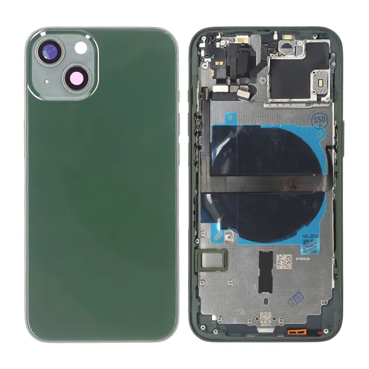 iPhone 13 Baksida med Komplett Ram OEM - Grön