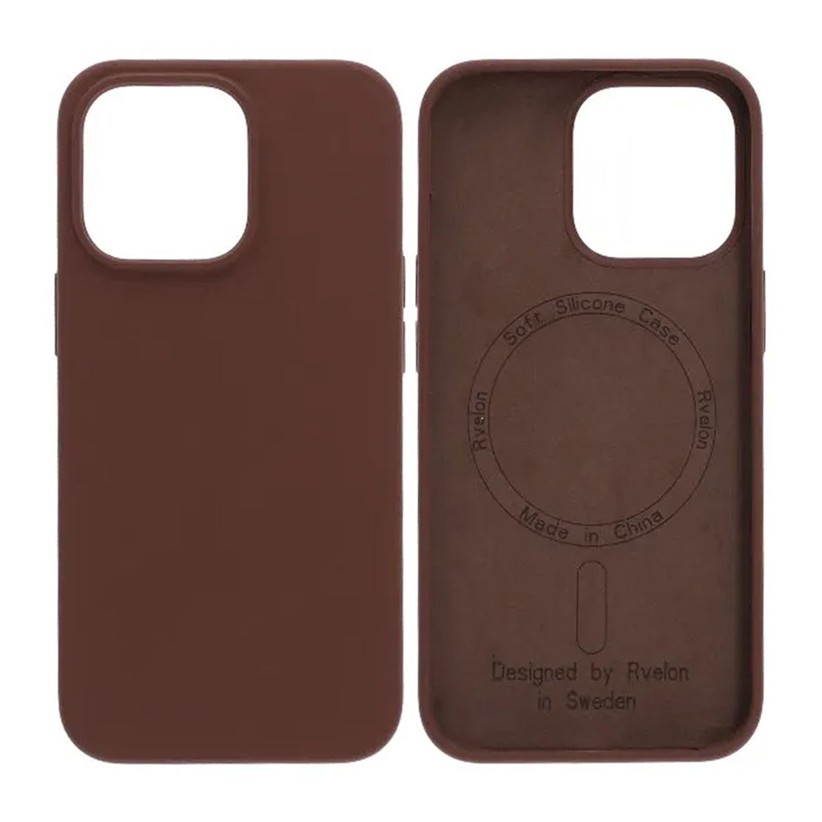 iPhone 13 Pro Case - Silicone With Magsafe Rvelon Earthy Brown