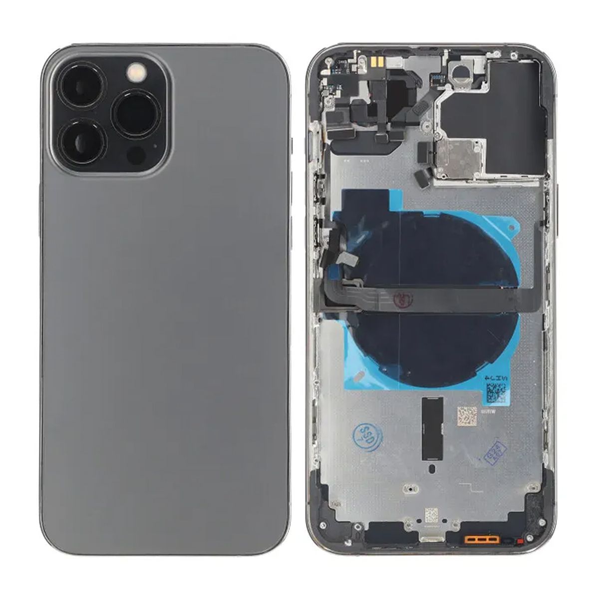 iPhone 13 Pro Max Back Cover Complete OEM Black With Small Parts