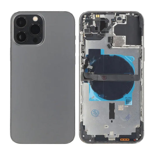 iPhone 13 Pro Max Back Cover Complete OEM Black With Small Parts