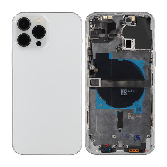 iPhone 13 Pro Max Back Cover Complete OEM Silver With Small Parts