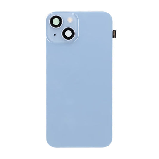iPhone 14 Back Cover Glass OEM Blue With Small Parts Magsafe Magnet