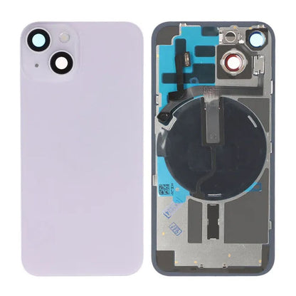 iPhone 14 Back Cover Glass OEM Purple With Small Parts Magsafe Magnet