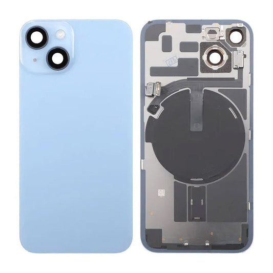 iPhone 14 Baksida Glas Komplett - Blå