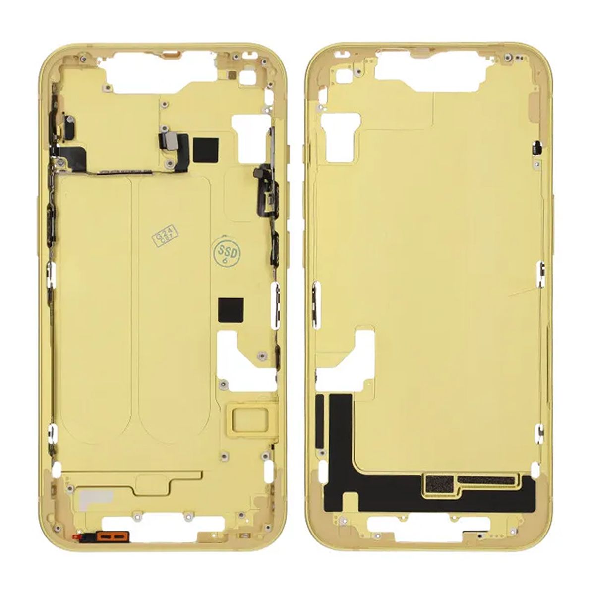 iPhone 14 Baksida med Komplett Ram OEM - Gul