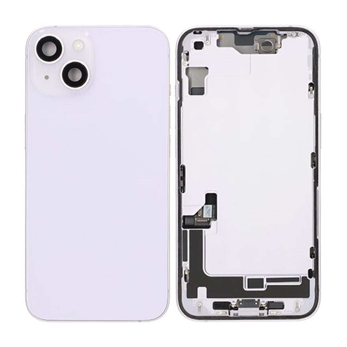 iPhone 14 Baksida med Komplett Ram - Lila