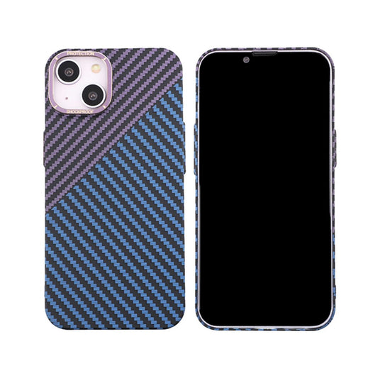 Kolfiber Skal iPhone 14 - Lila & Blå