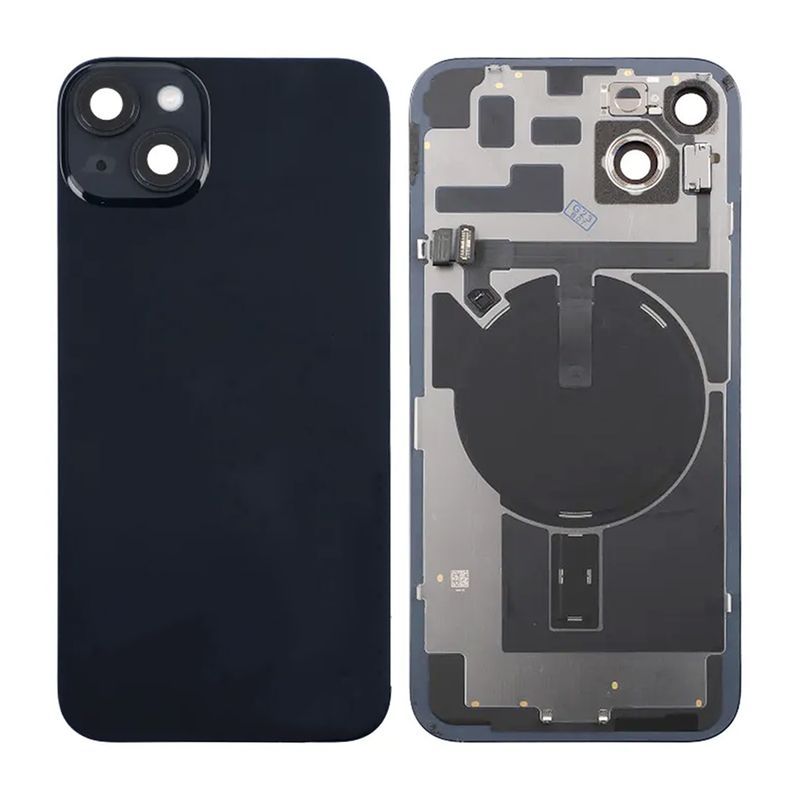 iPhone 14 Plus Baksida Glas Komplett - Svart
