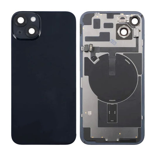 iPhone 14 Plus Baksida Glas Komplett - Svart